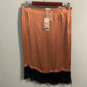 NWT Emma cook 100% silk skirt. Bronze/copper color  . Sz 10